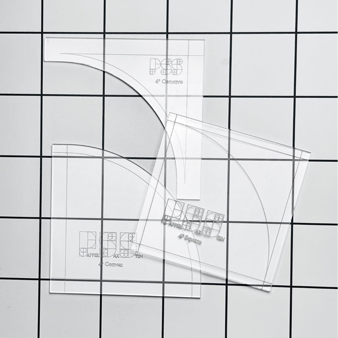 4" Drunkards Path template set