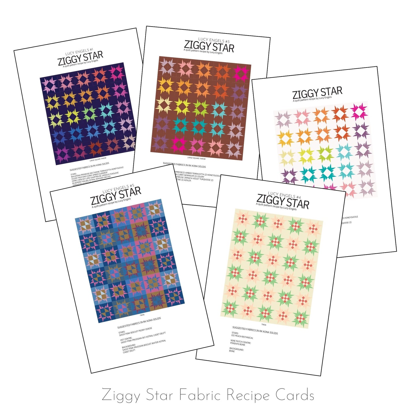 Ziggy Star Quilt Pattern - Printed