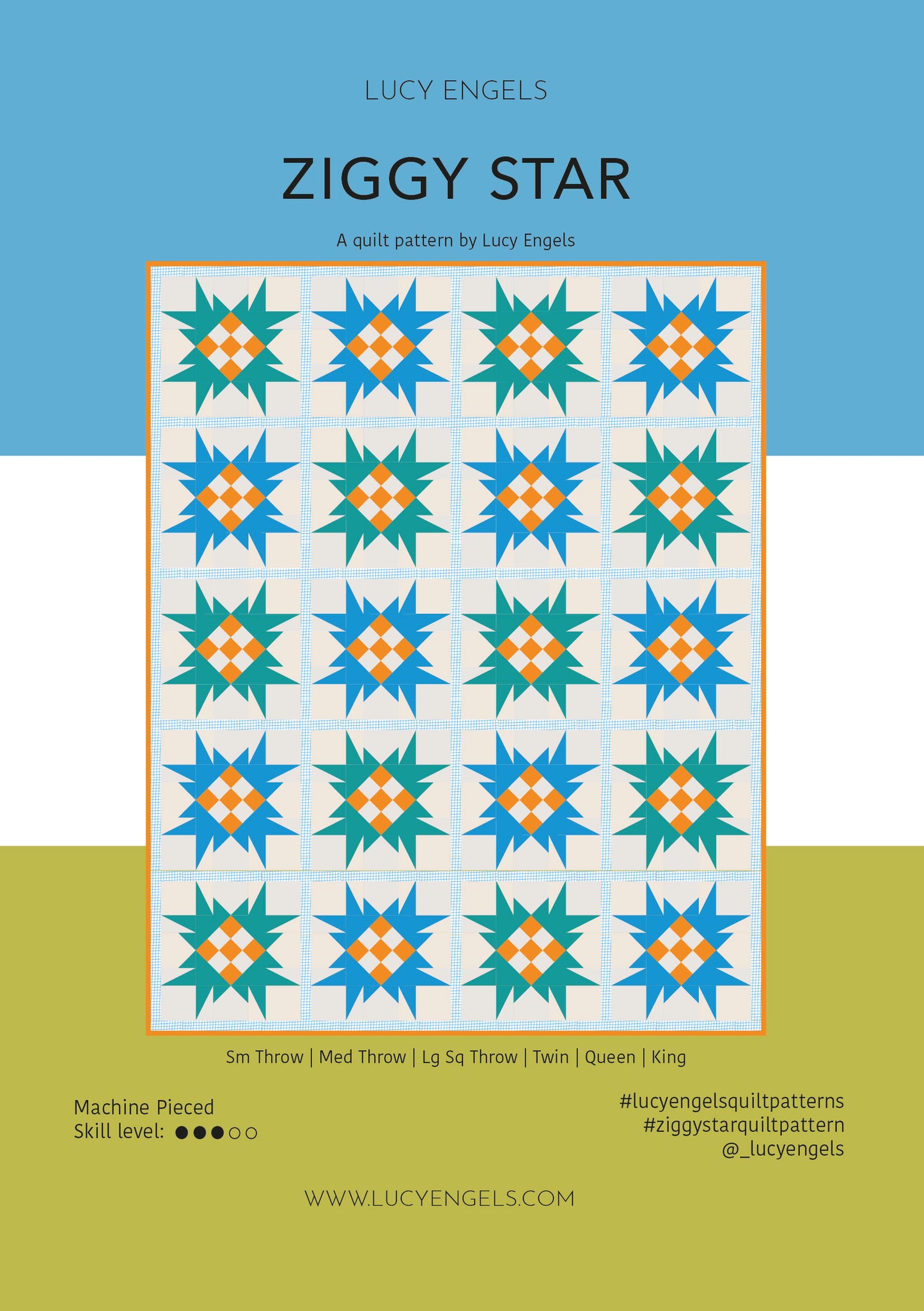 Ziggy Star Quilt Pattern - Printed