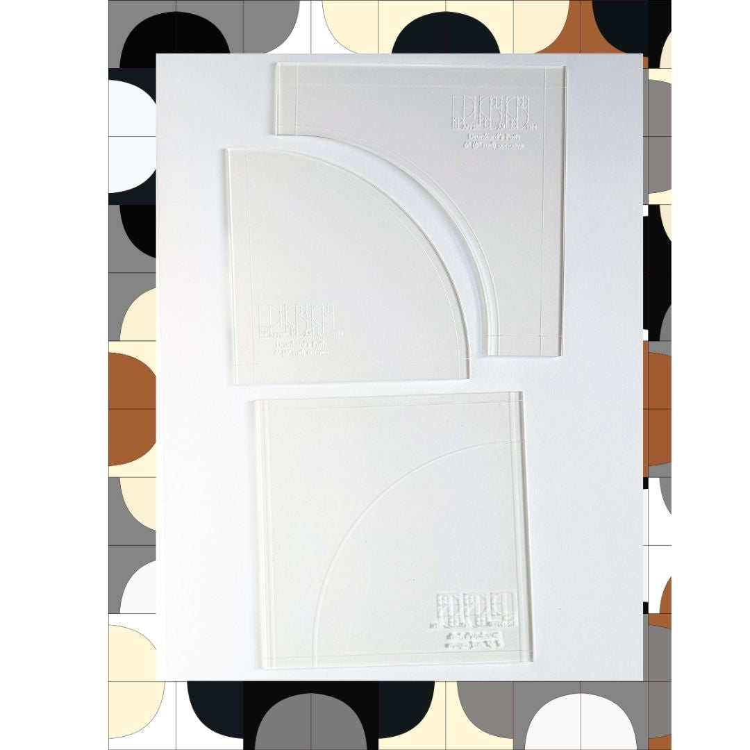 Custom OMCOC 6" Drunkards Path Acrylic Template set
