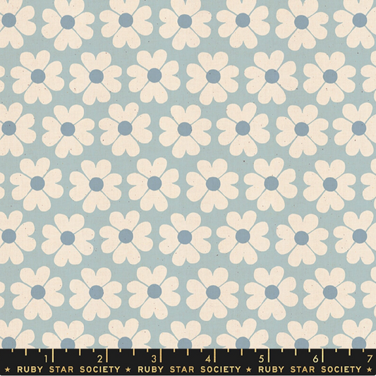 Unruly Nature - Heart Flowers Polar - £15 per metre