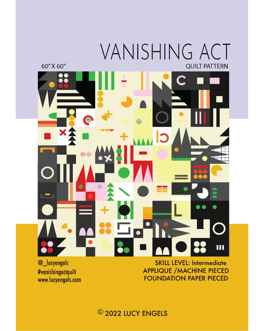 Vanishing Act Quilt Pattern - Paper Pattern